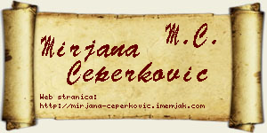 Mirjana Čeperković vizit kartica